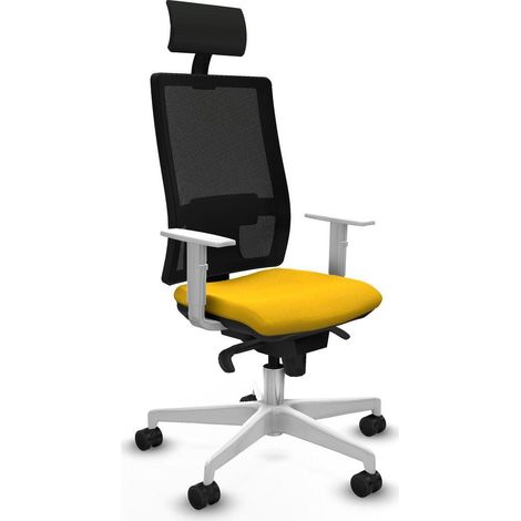 Piqueras y Crespo Hornas Chaise de bureau noir blanc (1/3)
