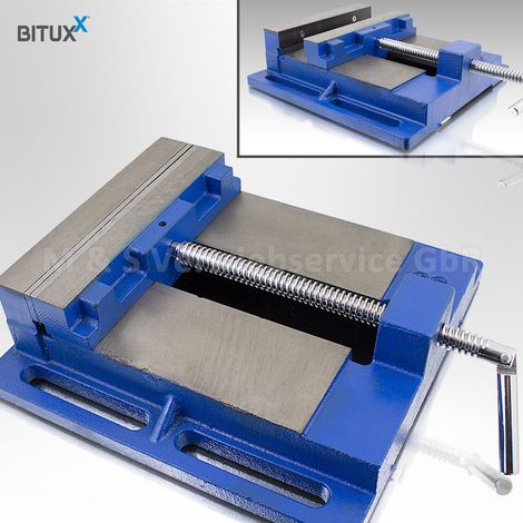 Universal Maschinenschraubstock 200mm Schraubstock Säulen Tisch Stand Bohrmaschine (1/4)