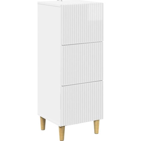Schubladenschrank Hochglanz Weiß 33 x 34,5 x 90 cm vidaXL