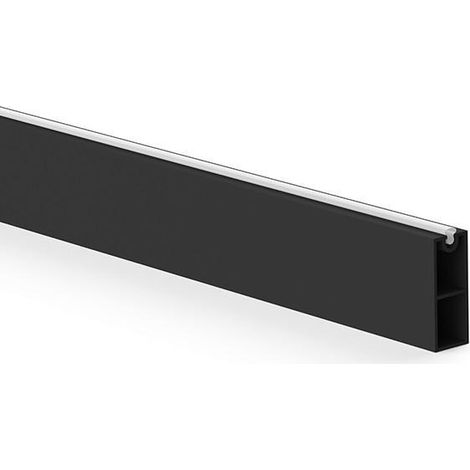 HERRAJES ALK tubo stor alum.negro rectangular 30-12 3m. , 0BARRA