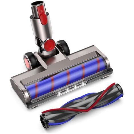Brosse Compatible avec Aspirateur Dyson V7 V8 V10 V11 V15, Brosse de Remplacement avec 4 Lampes LED et 2 Rouleaux Interchangeables, Brosse d’Aspiration pour Sols Durs et Tapis (1/5)