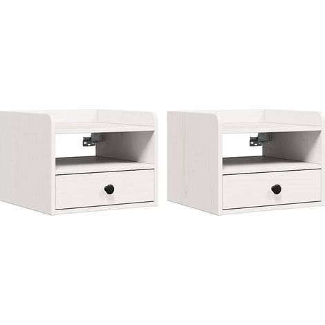 Maison Exclusive - Nachttisch 2 pcs Weiß 38 x 36 x 29,5 cm Massiv