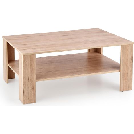 Mesa de centro Houston 361, Roble wotan, 53x65x110cm, Diámetro: 0, MDF, Angular