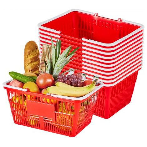 Panier de Courses Plastique PE Panier à Provisions Empilables (1/5)