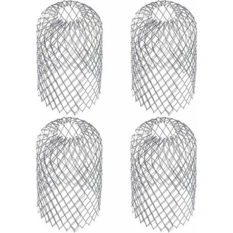Pack of 4 Gutter Guards, Mesh Leaf Filter, 8x17cm Stainless Steel Gutter Cover for approx. (1/5)