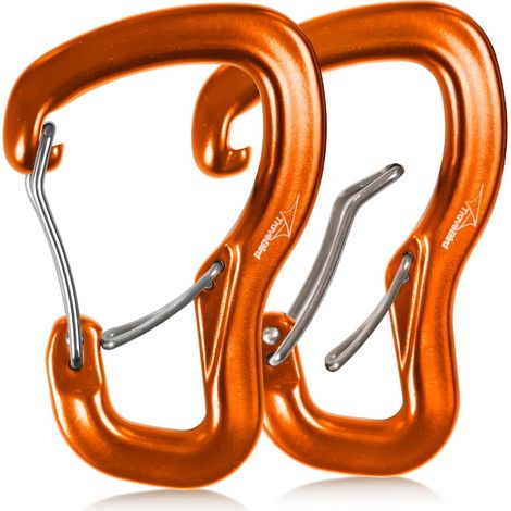 APEX Mousqueton robuste 8 kN (800 kg), mousqueton ultraléger en aluminium avec double porte en forme de B, pour hamac, camping (1/5)