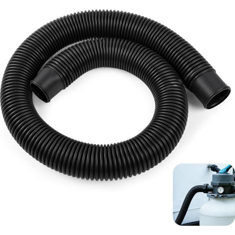 Tuyau Piscine 38mm 1m, Tuyau de Rechange pour Piscine, Tuyau pour Piscine, Tuyaux de Rechange pour Piscines Hors Sol, Tuyau Pompe Piscine - noir (1/5)