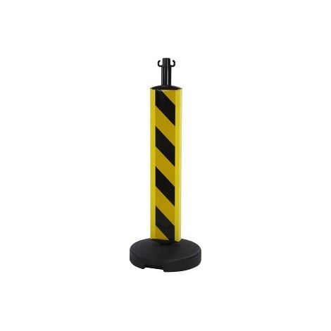 Poteau Haute visibilité Jaune/Noir hauteur 75cm sur socle à lester 9kg - 1330016 (1/4)