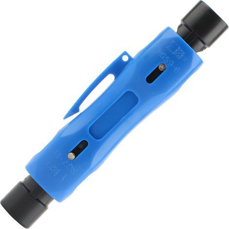 Pelacables manual para RG59, RG11, RG7, RG6, herramienta de reparación para electricistas (azul) (1/5)