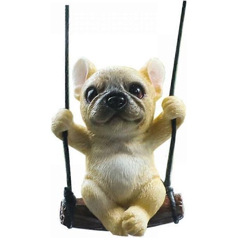 Pendentif pour voiture, accessoire intérieur auto, décoration de rétroviseur, adorable pendentif chiot suspendu (bouledogue français) (1/5)