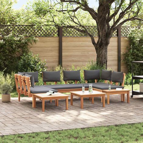 Gartensofa-set 4 pcs Braun und Grau (1/5)