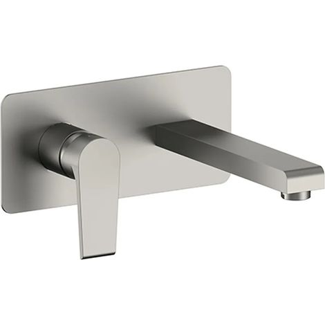 Miscelatore lavabo a muro Mariani serie Artic in ottone spazzolato (1/4)