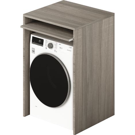 Mobile coprilavatrice con ripiano scorrevole colore Olmo H105x71x65cm
