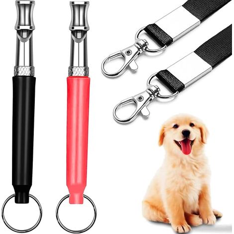 Sifflet Chien, Sifflet Ultrason Chien, Sifflet Chien Rappel, 2 PcsSifflet pour Chien, Accessoire pour Chien, Sifflets à Ultrasons Professionnels, Sifflet Anti Chien, Sifflet Ultrasonique RéGlable (1/5)