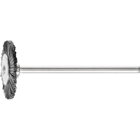 PFERD TOOLS Miniatur- Rundbürste RBU Ø19x2 mm Schaft-Ø2,34 mm schwarze Schweineborste 10 Stk