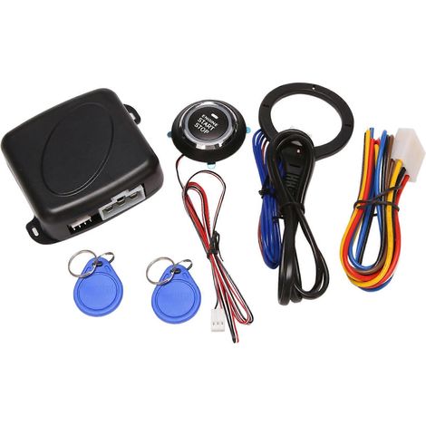 Intelligentes RFID-Autoalarmsystem mit Start-Stopp-Knopf, Wegfahrsperre und schlüssellosem Zugangssystem (12 V) (1/5)