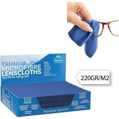 Chiffon à lunettes en microfibre bleu marine (1/3)