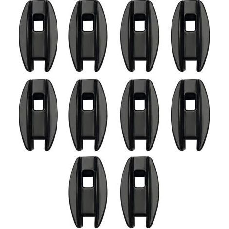 Lot de 10 isolateurs de poteau d'angle, isolateurs de clôture électroniques, isolateurs de clôture électrique résistants aux intempéries et à la pluie pour fil de clôture électrique (noir)