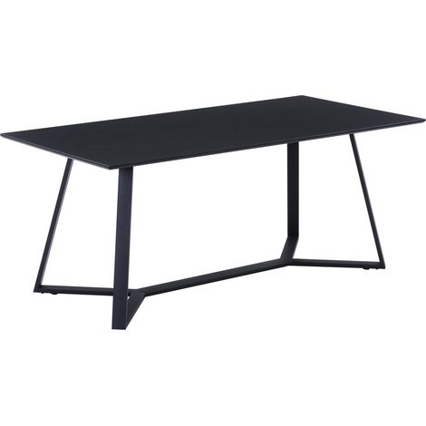 Table à Manger 180 x 90 cm en MDF Mélaminé et Métal pour Cuisine et Salle à Manger - PANGIVO (1/5)