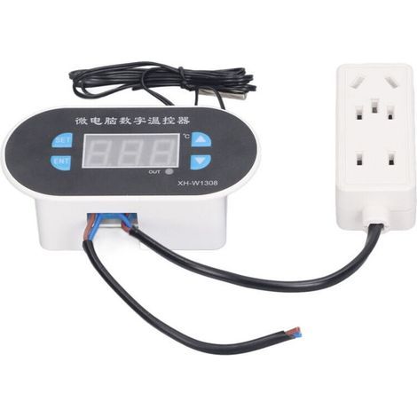 LED digital temperature controller, cooling and heating thermostat, control switch with waterproof probe, 110 to 220V (1/4)