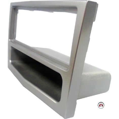 Facade autoradio 1din compatible avec Opel Antara ap06 - Argent - avec vide poche