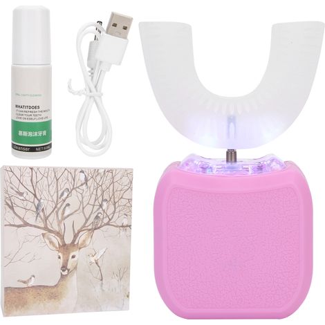 Brosse à dents électrique ultrasonique en silicone en forme de U pour nettoyage automatique intelligent (1/5)