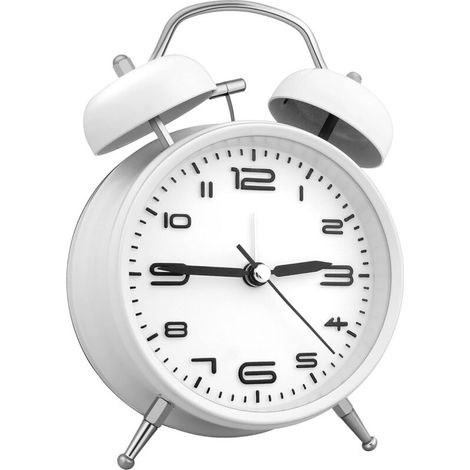 royaluxe -Réveil Matin à Double Cloche, Réveil Rétro Silencieux Horloge de Chevet avec Lumière de Nuit, Reveil Matin à Piles pour Sommeil Bureau Chambre Voyage (1/5)