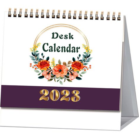 Calendrier De Bureau - Calendrier Easel 2023 - Pour Bureau Table De Travail Et Comptoir - 1 Pièce (1/5)