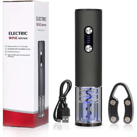 Tire-bouchon électrique : automatique, rechargeable par USB et portable