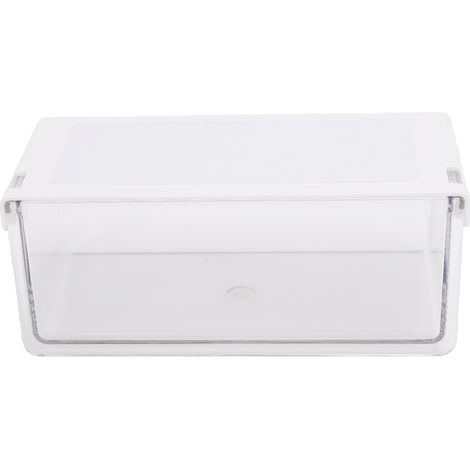 Boîte de rangement transparente sous miroir, organisateur de tiroir en PET haute transparence, ouverture inclinée à 33°, idéale pour salle de bain, bureau ou bureau, avec glissières invisibles. Grande (1/5)