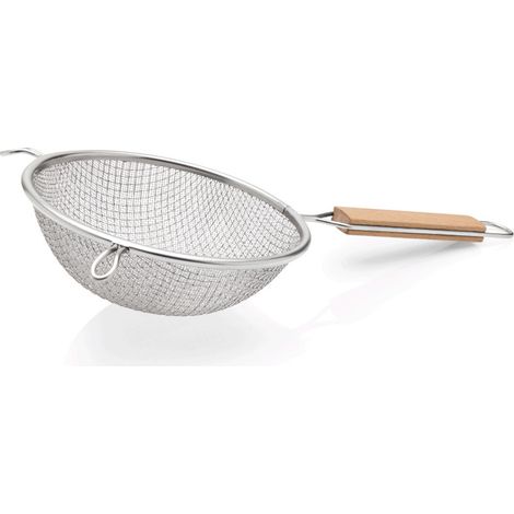 Passoire cuisine pro Ø 27 cm maille 1 mm inox bois - Was Germany (1/2)