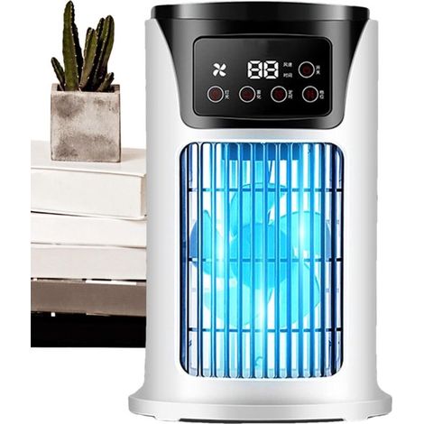 Unidad de aire acondicionado portátil, Enfriador compacto, Refrigeración personal, 19,5 cm de profundidad, Blanco (1/5)