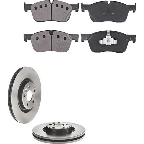 KIT FRENI ANTERIORI compatibile con LAND ROVER DISCOVERY SPORT (L550) - DISCHI + PASTIGLIE OEM: FDB4926 / 18461 , 18741 /SOSTITUZIONE DIRETTA/BASSA POLVERE/SILENZIOSO