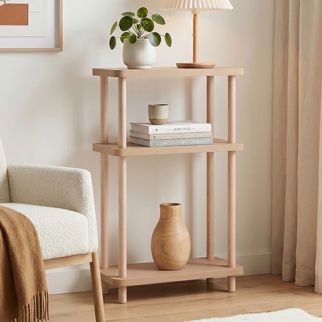 Estantería de pie Nampernu con 3 estantes 62x40x18cm - Capuchino [en.casa] (1/5)