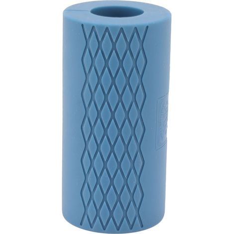 Poignées d'haltères standard en silicone haute densité antidérapant, bleues, pour musculation et fitness.