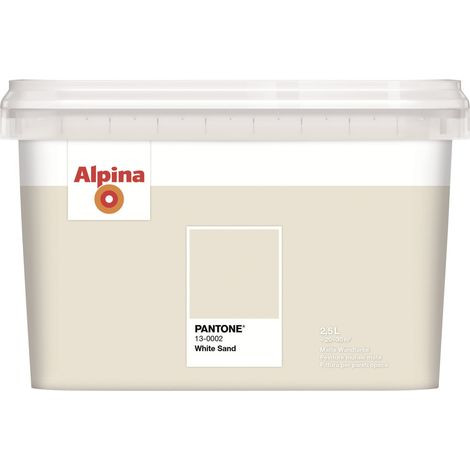 Alpina Wandfarbe Pantone matt white sand 2,5 L Wandfarbe (1/3)