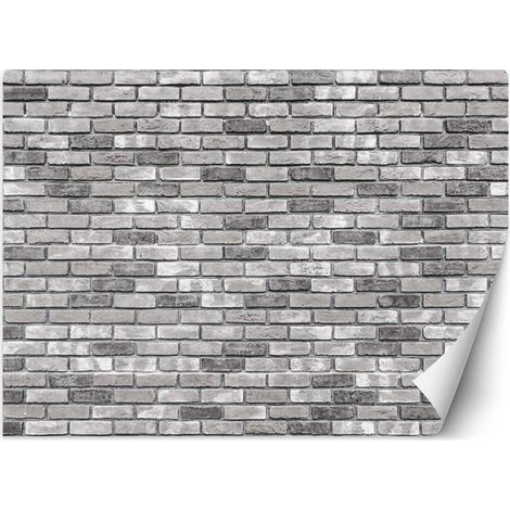 Papier peint mur de briques grises - 300 x 210 cm
