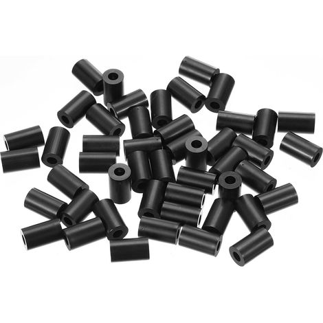 Entretoise Plastique ABS Noir M5 5.2mm Id x 11mm Od x 18mm L 120Pcs (1/5)