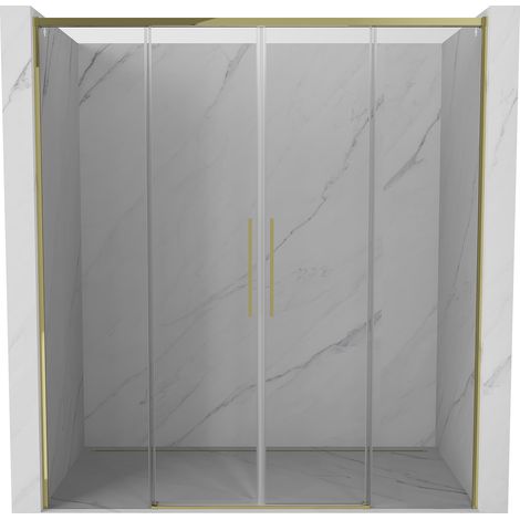 Mexen Rox Duschschiebetüren 180 cm, transparent, gold - 8C2-180-002-50-00