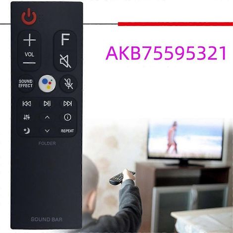 Ersatzfernbedienung AKB75595321 für LG SL10Y, SL8YG, SL9Y, SL9YG, SL10YG, SL8Y mit 5.1.2-Kanal-Hi-Res-Audio, Schwarz. (1/4)