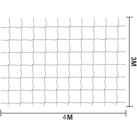 NALOOKAMIC  Filet transparent pour chat, sans perçage, résistant aux coupures et aux morsures (4 x 3 m)