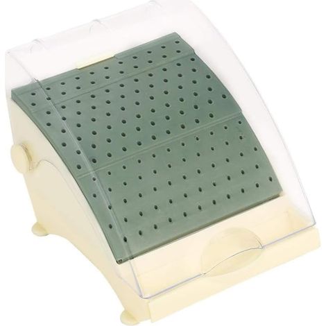 Porte-Foret Dentaire avec tiroir, boîte de Nettoyage Ronde, Outils de Soins buccaux en Diamant pour Instruments à Aiguilles (1/5)