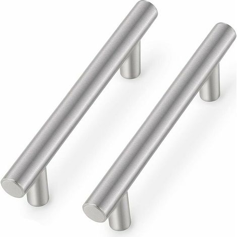 royaluxe - Lot de 5 poignées de meuble de salle de bain en acier inoxydable brossé (1/5)