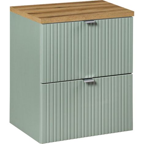 Mobile bagno senza lavabo Jade verde e marrone 50cm (1/5)