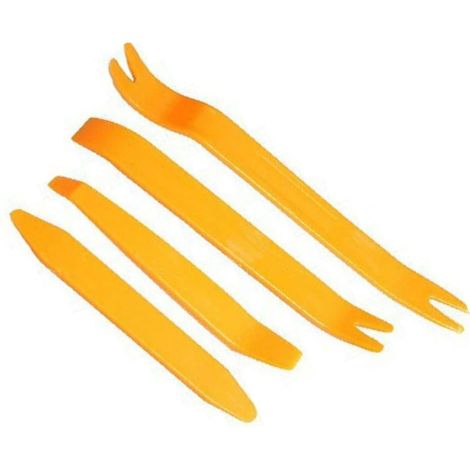 4Pcs Outil Demontage Garniture Voiture pour Voiture Radio Audio Garniture Intérieure Dash Tableau de Bord.