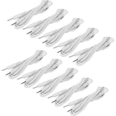 10pcs Câbles Électrodes Fiche DC3.5mm pour Appareil TENS Physiothérapie, Fil Conducteur 2-en-1 Pin (1/5)