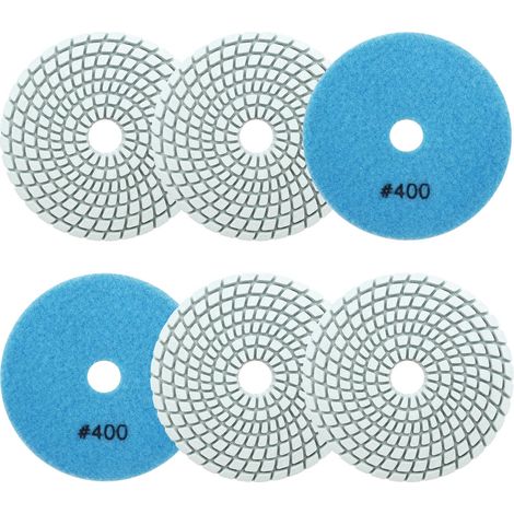 Disque Diamant Polissage 100mm 6 Pièces Grain 400 Polissage Pad (1/5)