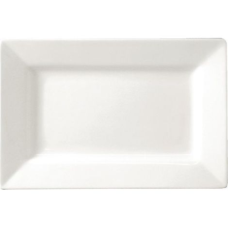 Assiettes en Céramique Rectangulaires 200 x 130 mm à Bord Large Lumina - Lot de 6 (1/4)