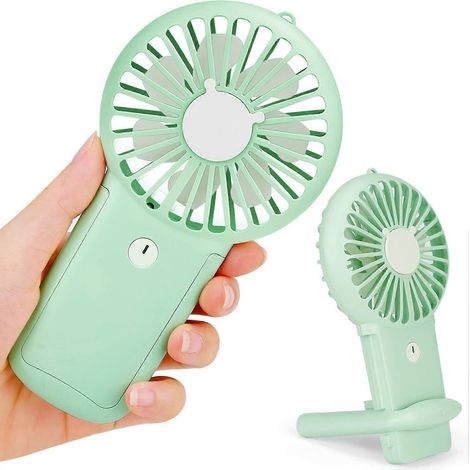 Ventilateur portable mini, petit ventilateur personnel à vitesse réglable, rechargeable (1/5)