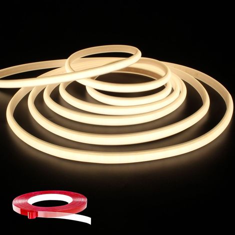 Ruban LED COB 220V, 2M Bandeaux LED Flexible DIY Bande Lumineuse IP65 Étanche Bande LED 4000K, 2M, Blanc Naturel (1/5)